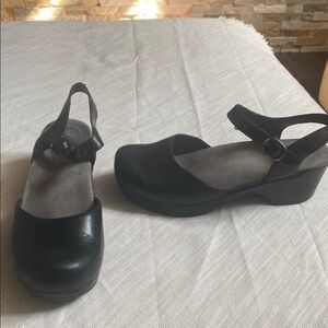 Dansko Women's Black Leather Mary Jane Shoes